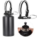 Water Cup Carrying Rope Secure Water Bottle Handle with Hanging Ring Versatile Cup Carrying Rope Buckle Fixing for Multi-purpose Use Nylon Water Bottle Handle. 