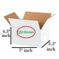 Pack of 20 White Flat Box For High Strength Packing. 