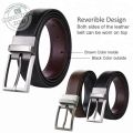 2 in 1 Double Sided Black & Brown Turning Buckle Belt for Men.. 