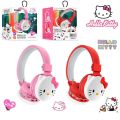 Hello Kitty headphones AH806d head-mount bluetooth headset cartoon mobile phone computer music stereo headset Sanrio Gift For girls. 