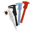 0-80mm Double Scale Plastic Vernier Caliper Mini Ruler Measurement Tool - White. 