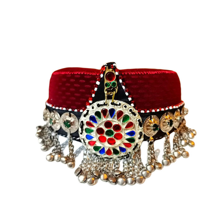 Halima Sultan style Handmade Cap for Women & Girls with Jewellery