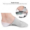 Invisible Height Increase Insoles Women Men Heel Pads Silicone Gel Heel Cups Lift Socks Insole For Heel Arch Support Foot Care. 