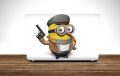 Minions Gangster Laptop Skin for all Laptop models 11.6 12 13 14 15 15.6 All sizes High Quality Vinyl. 