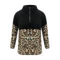 Tops for Women Beautiful and Fashionable High Collar and Long Sleeve Leopard Print Pattern Tops with. 