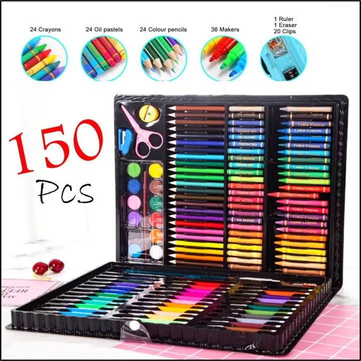 Colring Kit 42 | 68 | 86|150 PCS Colouring Color Kit / Set With Button Box Best ...