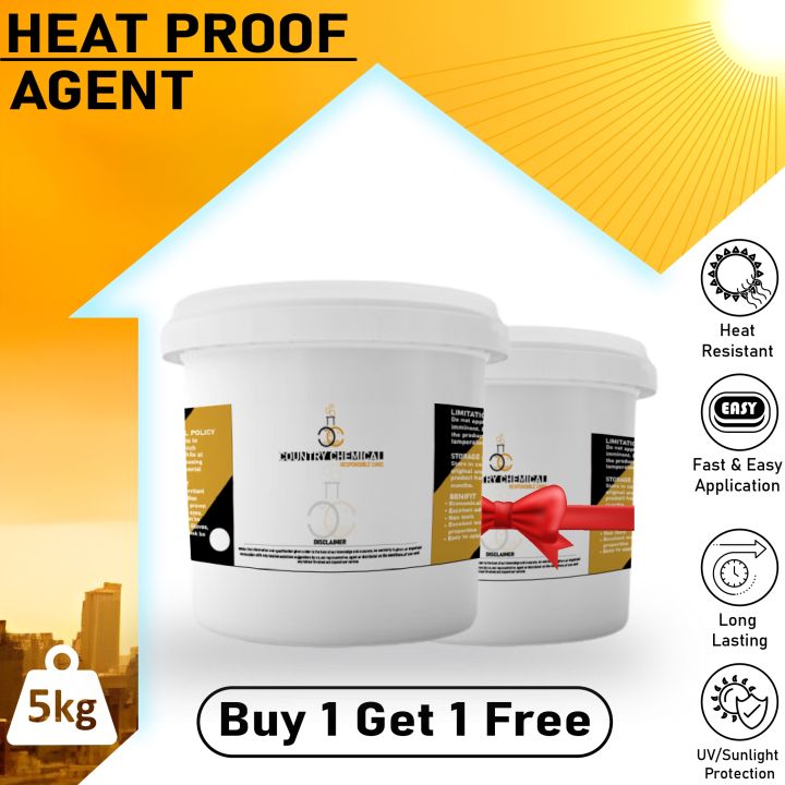 Buy 1 Get 1 Free Country Chemical 20L Heat Proofing Chemical Paint - Heat Proof Agent - Heat Insulation Chemical - Heat shield- Roof Cooler - Heat Resistant Paint - Sunblock Chemical - Sun Block Paint - Hydra Sealant (Waterproof Leak Agent) - ByBulmart.pk