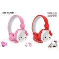 Hello Kitty headphones AH806d head-mount bluetooth headset cartoon mobile phone computer music stereo headset Sanrio Gift For girls. 