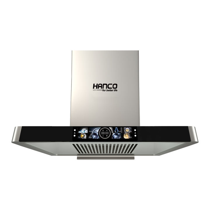 Hanco  Hood (T-Shape) Model T-111 Smart Voice Control Stainless Steel Hood with Advance Auto Cleaning, Hand Motion Sensor and High Quality LED Touch Display - Chimney Size 27 Inch And 29.5 Inch