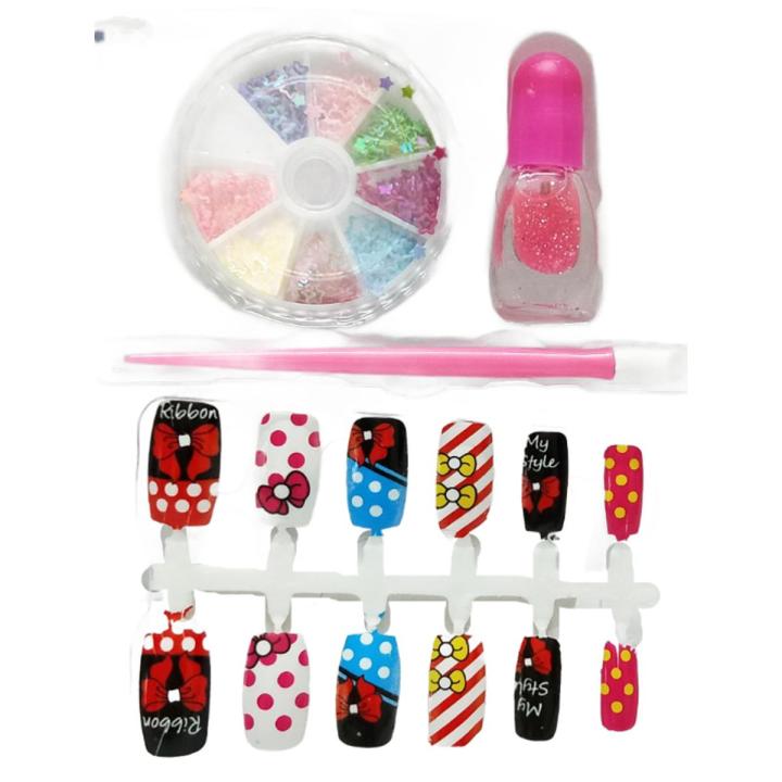 Kids%20Nail%20Polish%20set%20with%2012%20Colorful%20Nails,%20Kids%20Makeup%20Toy%20Set%20-%20Image%203