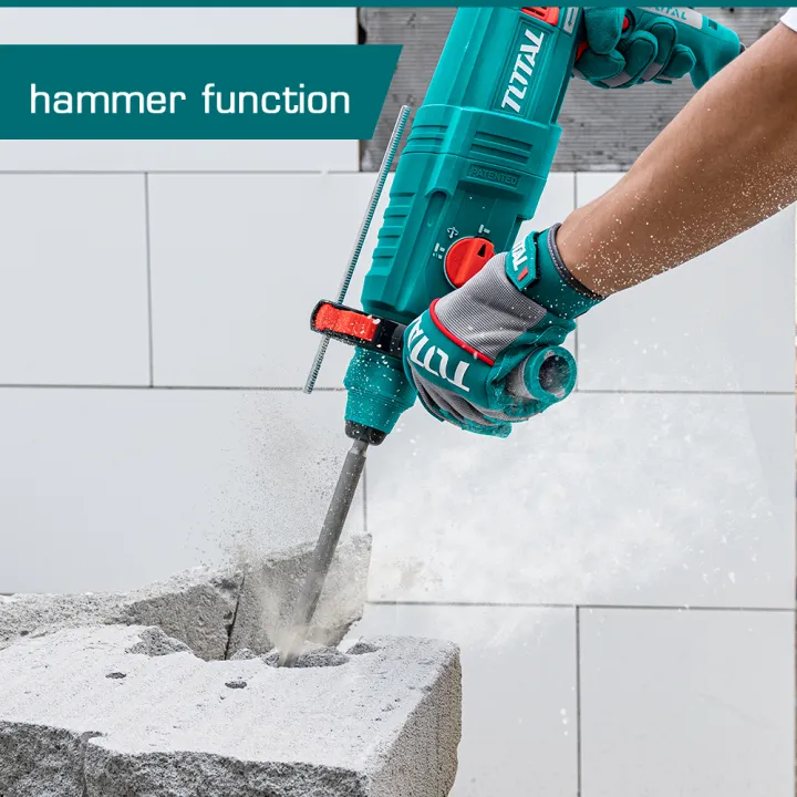 TOTAL%20950W%20Corded%20Rotary%20Hammer%20SDS%20Plus%20System%20with%203%20Drills%20and%202%20Chisels,%201set%20Extra%20Carbon%20Brushes%20TH309288%20-%20Image%203