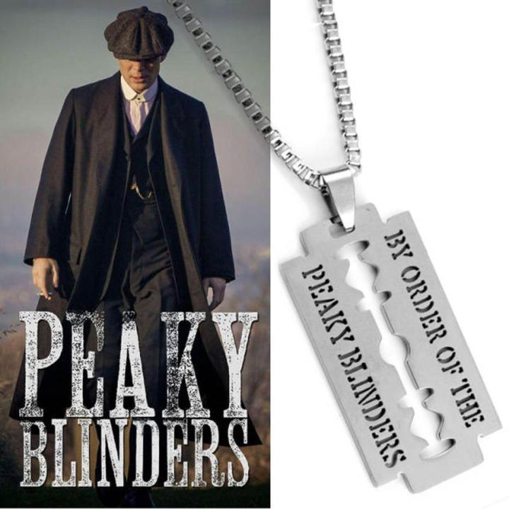 Razor Blade Necklace Movie Jewelry Peaky Blinders blade Pendants&Necklaces  Stainless Steel Necklace for Women Men Gift