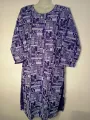 Women's Soft Linen Shirt/Kurtie - News Print Design, Ready to Wear. 