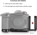 SMALLRIG Lightweight L-Bracket for Panasonic_Lumix G9, Built-in Quick Release Tripod L Plate with Slide Second Handle & 1/4 Threaded Holes - 2191. 