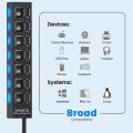 【Footprint】 USB Hub 2.0 USB Splitter Multi Hub USB 2.0 Adapter USB Several Ports Power Adapter USB 2.0 With Switch Laptop Accessories For PC. 