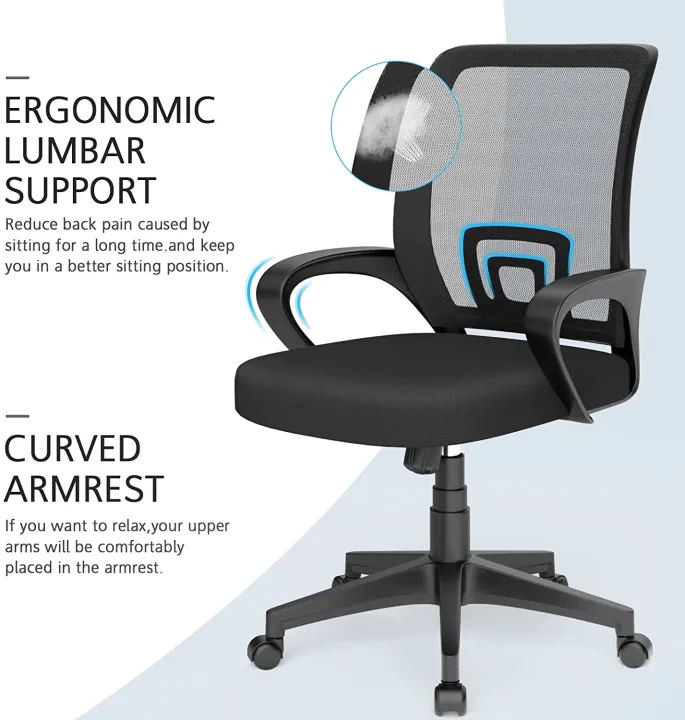 Home%20Office%20Chair%20Ergonomic%20Desk%20Chair%20Mesh%20for%20Computer%20with%20Lumbar%20Support%20Swivel%20Adjustable%20Mid%20Back%20Chair%20-%20Image%206
