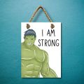 Superhero Affirmation Wall Art Set – Spiderman, Hulk, Iron Man, Thor, Black Panther – HD Unbreakable MDF Prints -  Inspirational Quotes - HD Kids Room Decor. 