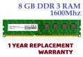 8 GB DDR 3 RAM FOR DESKTOP PC MIX BRANDS SYSTEM PULLED BRANDED WITH 1 YEAR REPLACEMENT WARRANTY. 
