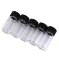 5pcs 5ml small cute lab glass vials bottles clear containers with screw cap. 