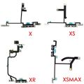 Volume Button Flex Replacement For iPhone X XR XS Max Volume Control With Mute Switch Flex Cable Include Metal Bracket. 