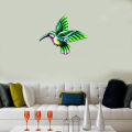 Metal Hummingbird Garden Wall Decor Colorful Outdoor Fence Art Patio Sculptures Hanging Decorations for Yard Porch Living Room Bedroom Home. 