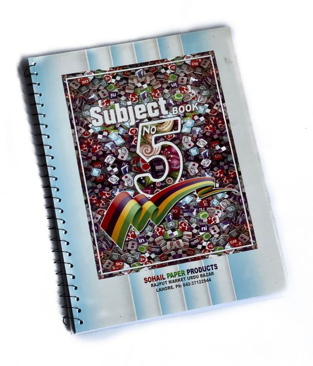 5 Subject Notebook- Spiral Notebook Large Size 8.5" x 11"- A4 Size