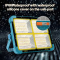 UXI 100-Watt Multifunctional Rechargeable LED Solar Flood Light With Removable Solar Plate. 