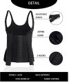Adjustable Shoulder Strap Waist Trainer Vest Corset Women Zipper Hook Body Shaper Plus Size Waist Cincher Tummy. 