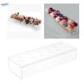 Acrylic Flower Vase Clear Vase Rectangular Low Flowers Container Modern Vase for Table Vase for Dining Table Office Decoration , 12 Holes. 