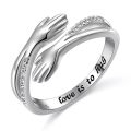 Embrace of Love " Printed Love Is to Hug" Hug Ring. 