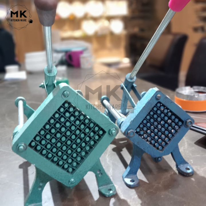 Fries Cutter Machine |  Potato Chips Cutter | Heavy Duty Manual Potato Chips Cutter – French Fry Slicer for Home or Restaurant, Durable Hand Press Machine for Making Potato Chips and Fries