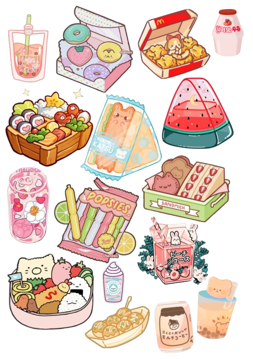 Cute%20food%20Stickers%20A5%20uncut%20sheet%20%7C%20Kawaii%20%20journaling%20,sweet%20%7C%20Adorable%20Foodie,%20Ice%20cream%20cup%20cake,%20%20fruit%20vegetable%20-%20Image%206