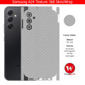 Samsung Galaxy A24 Skin/Wrap 360 Protection Sheet/ Carbon fiber/ Matte/ Transparent/ Lamination Back And Sides Included Camera Skin. 