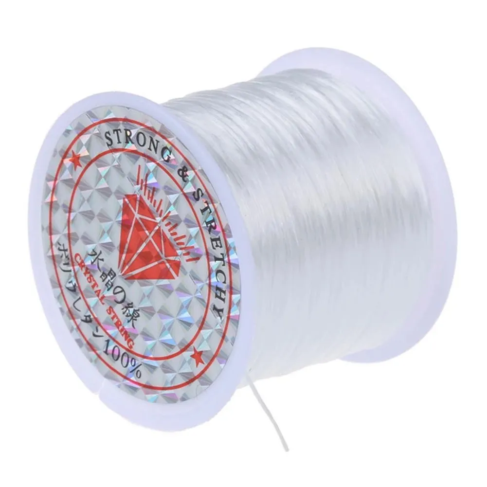 White Stretchy Elastic Crystal String Cord Thread for Jewelry Making ...