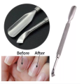 Cuticle Pusher Nail Art & Uv Gel Nail Polish Remover Tool for Fingernail Polish Manicure Pedicure Cuticle Trimmer Nail Art Tools, Stainless Steel Cuticle Pusher Double Head Spoon Remover Tools For Nail Care. 