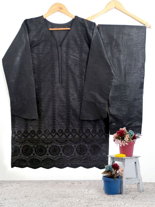 Stitched Cotton Chicken Kari Suit for Women (Two Piece Suit) Casual Dresses for Women