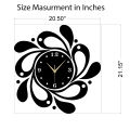 Chand Hub Creative Art Designer Round Wall Clock for Home Decoration | Wall decoration items | Wall decoration For Bedroom | Girls Room Adhesive Wall Clock & Gift peace. 