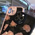 BILI for Vivo Y03 Y18 Y18e Y28S 5G Cover Pink Rose Lens Protection Soft PU Leather Phone Cases. 