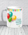 ayesha happy birthday printed mug or cup of tea and coffee. 