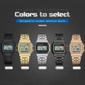 F91W Steel Strap Men Watch Vintage LED Digital Sports Watches For Women Electronic Wrist Band Clock Ladies Valentine's Day Gift. 