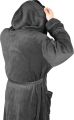 Bathrobes For Men Fleece Hooded Dressing Gown Super Soft Cozy Hooded Plush Loungewear. 