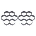 2X DIY Patio Walk Maker Stepping Stone Concrete Paver Mold Reusable Path Maker Mold Garden Paving Stone Molds 30*30cm. 