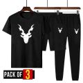 Markhor 3 piece track suit T-Shirts Trousers Shorts Summer Tracksuits for Men and Boys. 