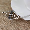 【happy one】Game Skyrim Necklace Dragon Pendant Necklace Vintage Drop Statement Necklaces. 