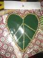 1pcs Green Pan Patta for Mayon Mehndi  Rasam bridal Groom  Mayoon Rasm e Hina Leaf for Girl Boy Women Men  Mayoon Beautiful soft Velvet Paan patta. 