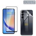 BROTECT 2 IN 1 Samsung A35 Tempered Glass 9D 21D Full Screen Protector + Back Jelly Protector Soft Hydrogel Film Sheet HD Plus OG For Galaxy A35 - Transparent. 