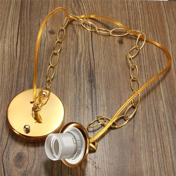 E27 Ceiling Rose Chain Pendant Chandelier Light Holder Lamp Socket Fitting 1M