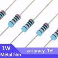 20pcs 1W Metal Film Resistor 0.36 0.39 0.47 0.5 0.56 0.62 0.68 0.75 0.51 Ohm R K Five-color Ring 1% Resistance 0.36R 0.39R 0.47R. 