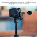 Sports Camera Microphone Lightweight Condenser Recording Audio Adapter for DJI OSMO ACTION. 