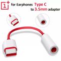 Original Oneplus Earphone Jack Adapter Type-C To 3.5mm Headphone Converter Cable For OnePlus 6T 7 7Pro 7T 7T Pro 8 8Pro. 